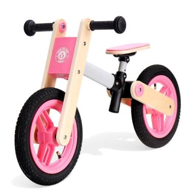 Imagem de Udeas Bicicleta de equilíbrio de madeira sem pedal, rosa