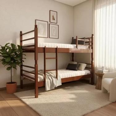 Imagem de Beliche Reforçada Em Madeira Maciça - stox, Imbuia Verniz