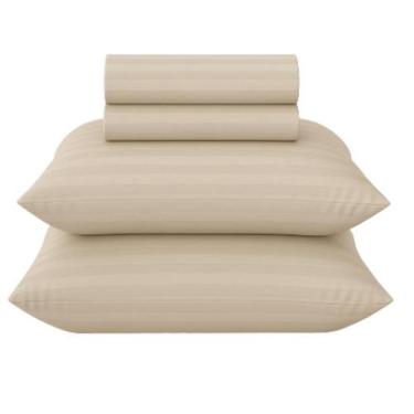 Imagem de Jogo De Cama Casal Hotel Classic 200 Fios 4 Peças  Daisa, Khaki