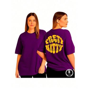 Imagem de Camiseta Feminina oversized Feminina Pretty Girl Moda Fitness Treino a