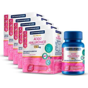 Imagem de Kit 5 Ácido Hialurônico Catarinense 30 Cápsulas