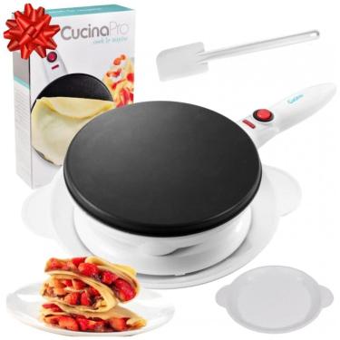 Imagem de Máquina de Crepe Elétrica antiaderente, 800W, Branca, 110v, CUCINAPRO 1447, Branco