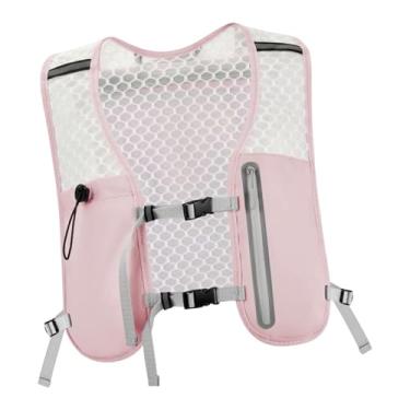 Imagem de predolo Mochila de hidratação, colete de corrida, mochila de corrida, colete de hidratação respirável e refletivo, bolsa esportiva para corrida, acampamento e, Rosa