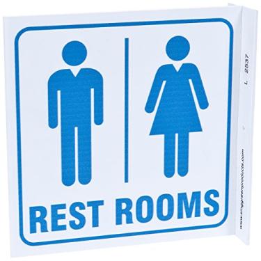 Imagem de ZING Placa L 2537 Eco Public Facility, banheiros, 19,8 x 6,5 cm L x 7D, plástico reciclado