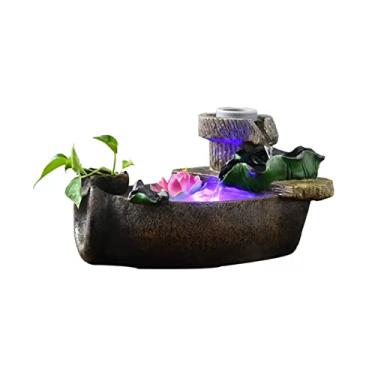 Imagem de XFNVXC Fonte decorativa para ambientes internos enfeites de fonte de mesa umidificador de atomização paisagem escritório paisagismo fonte de água corrente decorações para casa fonte de jardim