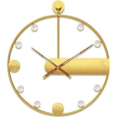 Imagem de Relógio de parede grande e moderno, relógio de parede geométrico para salas de estar, relógio de parede minimalista, silencioso, sem tiquetaque, ideal para sala de estar, decoração de parede de