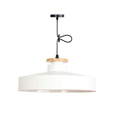 Imagem de CHENKUI Abajur criativo colorido, luminária pendente de restaurante, luminária industrial semi-embutida para pendurar base E26/E27, luminária de teto decorativa ajustável para cozinha, quarto, sala de