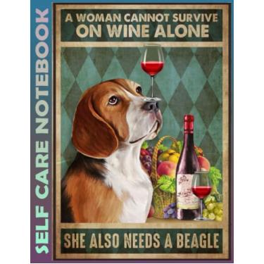 Imagem de Self Care Notebook: Beagle Wine 110 Pages Undated Daily Planner And Task Organizer Notebook For Goal Planners - Increase Manage Time. Invest 5 Minutes ... and Mindfulness for Healthier Living