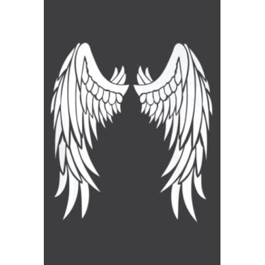 Imagem de Angel Wings on Back Pretty Angelic Princess Fallen Wings: Lined College Ruled Journal Notebook Planner with 6x9 inches, 120 Pages