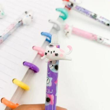 Imagem de Caneta Clic Gel Apagável Gatinho 0.5mm - Tinta Termossensível Azul - I