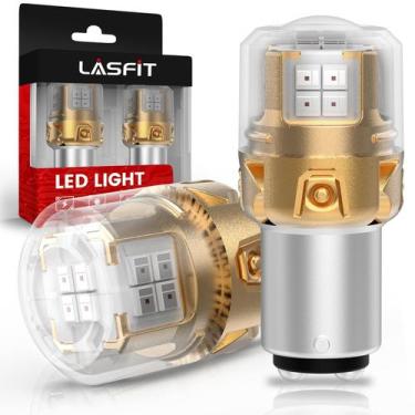 Imagem de Lâmpada LED LASFIT L2 1157, luz de freio vermelha, luzes traseiras, 2 