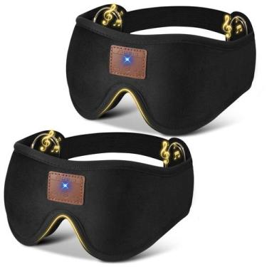 Imagem de Máscara de dormir ASIILOVI, pacote com 2 fones de ouvido Bluetooth