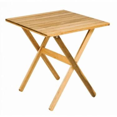 Imagem de Mesa de Madeira Maciça Dobrável para Área Externa 70cmx70cm Ipanema Mestra Móveis Polisten Jatobá