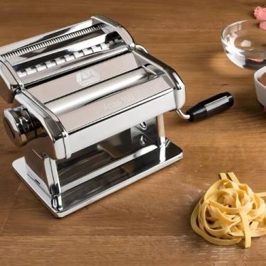 Imagem de Maquina De Fazer Macarrão Marcato Atlas 150 Cinza 3 Pastas