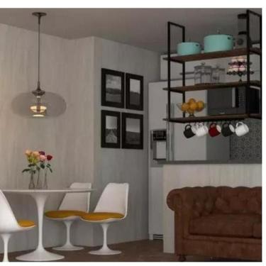 Imagem de prateleira tripla suspensa estilo industrial  - Metal Decore