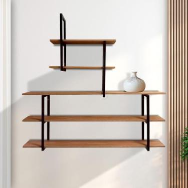 Imagem de Estante Flutuante Fixada Na Parede Inovadora Moderna 1,00 - Metal deco