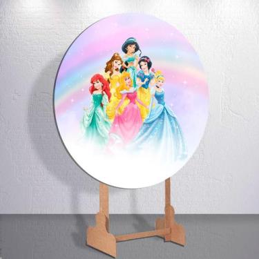 Imagem de Capas Painel Festa Infantil Menina Princesas Painel Redondo Grande ou 