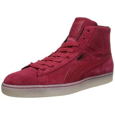 Imagem de PUMA Tênis masculino de camurça Classic Plus Mid Rebel Mix, Jester vermelho/preto, 8