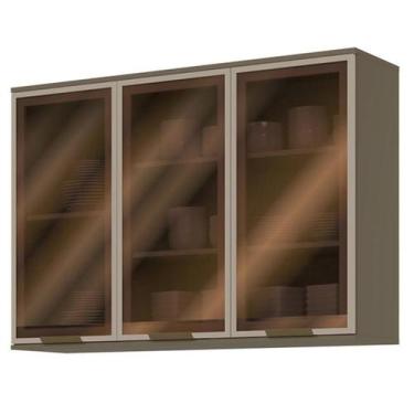 Imagem de Aéreo 3 Pts 120 cm 83 cm c/ Vidro Connect Duna - Henn