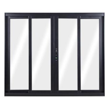 Imagem de Janela de Alumínio de Correr 120x200x6,5cm 4 Folhas Vidro Liso Topsul 