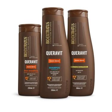 Imagem de Kit Bio Extratus Queravit (500mL) Shampoo, Pós-Shampoo e Condicionador