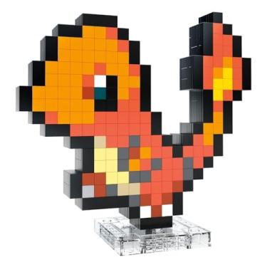 Imagem de MEGA Pokémon, Blocos de Montar Charmander Estilo Retrô Pixelado com 349 peças, 15 cm de Altura, A Partir de 13 Anos
