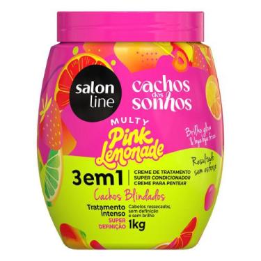 Imagem de Creme de Pentear 3 em 1 Salon Line Mjulty Pink Lemonade Tratamento Int