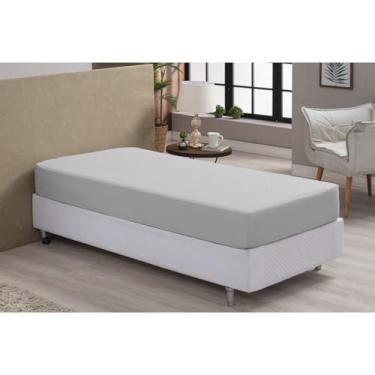 Imagem de Kit 2 Lençol De Cama Solteiro 100% Algodão Avulso 180 Fios Egpcios Com Elástico(Cinza)