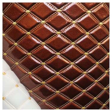 Imagem de Couro Sintético Vinil Couro Sintético Acolchoado Tecido Acolchoado Com Base de Espuma de 6 mm Forro de Tecido de Couro Sintético para Artesanato DIY Costura Almofada de Carro (1,55 x 4 m)