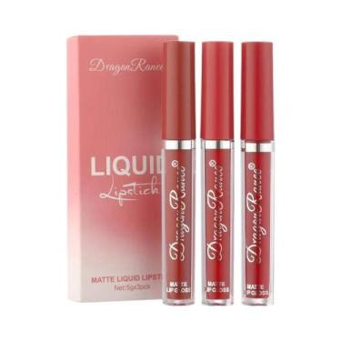 Imagem de Conjunto De Batons Líquidos Matte Velvet 3 Peças À Prova d'Água E Não 