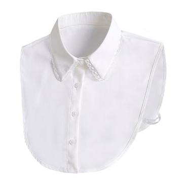 Imagem de Gola falsa oca de renda, gola de blusa branca removível - Yiweisai