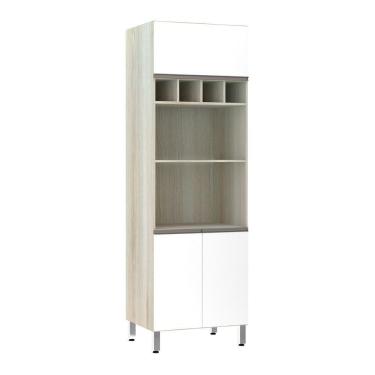 Imagem de Paneleiro 70 Cm Duplo Nicho Luci Legno Crema Com Branco