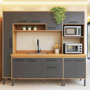 Imagem de Cozinha Compacta Modulada 4 Peças com Torre Quente e Paneleiro Realeza