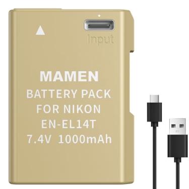 Imagem de Mamen Bateria Mamen EN-EL14 USB-C para Câmeras Nikon