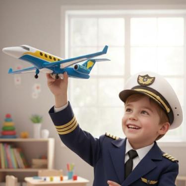 Imagem de Avião Executivo Jatinho Aeroporto Brinquedo Realista Grande - Bs toys 