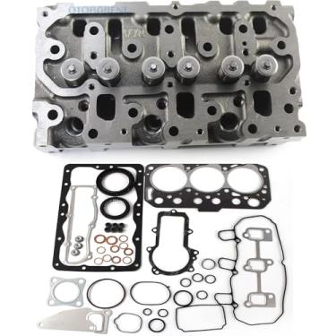 Imagem de Otobaijeni Conjunto completo de cabeça de cilindro 3TNM74 com conjunto de juntas adequado para motor Yanmar 3TNM74 3TNV74 3TNM72 SCT1 SA221 peças de reconstrução de motor de trator 119517-11740