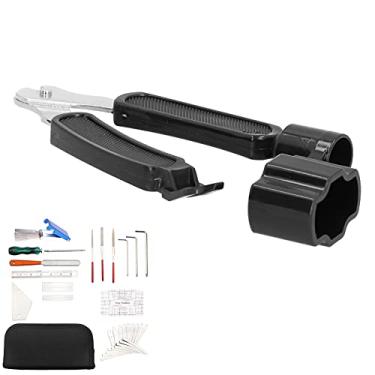 Imagem de WALFRONT Kit de Ferramentas de Reparo de Guitarra de 25 Unidades Conjunto de Manutenção Ferramentas de Instrumentos de Corda para Guitarras Elétricas Acústicas Baixo Banjo Bandolim Com