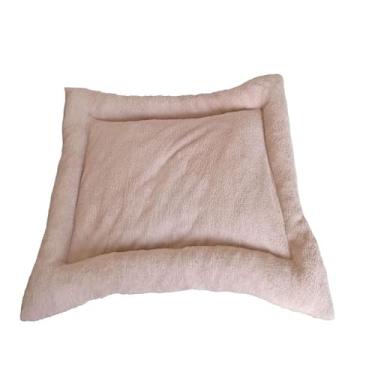 Imagem de Colchonete Atacadão Soft Pet, Microfibra, Retangular, 55x70cm, Flocos de Espuma Soft (Avelã, Grande)