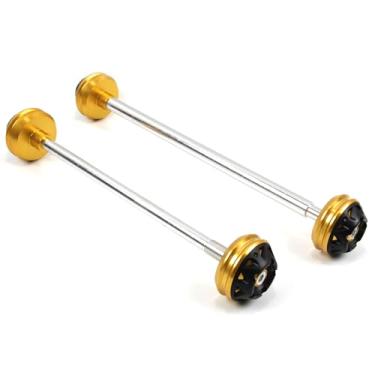 Imagem de Protetores de roda deslizantes de eixo Arashi Garfo dianteiro e traseiro para Yamaha YZF R1 2004-2006, acessórios de motocicleta peças douradas