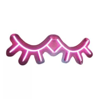 Imagem de Painel Neon Led Cílios 50cmx18 - by hands decor