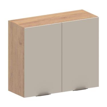 Imagem de Armário Aéreo De Madeira 2 Portas Areia Urbana Bertolini Areia/carvalho