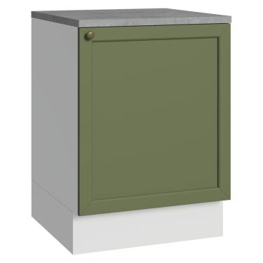 Imagem de Balcão De Cozinha 60 Cm 1 Porta Branco/verde Vik Madesa Branco/verde