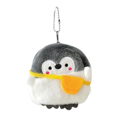 Imagem de 2 peças bolsa de moedas de pelúcia em forma de pinguim, linda bolsa de moedas para compras, viagens, encontros, caminhada com chaveiro e zíper, mochila pinguim, Casual