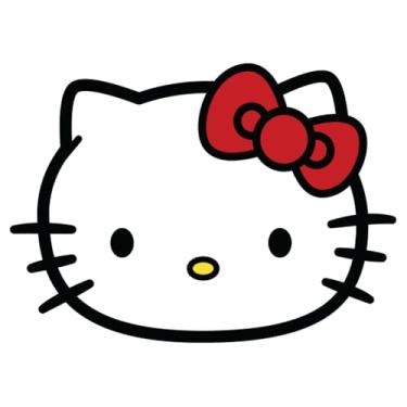 Imagem de Adesivo gráfico Hello Kitty para laptop, garrafa de água, para-choque de carro, espelho e caderno, impermeável, resistente ao clima, decalque bonito Sanrio (9 cm x 12,7 cm)