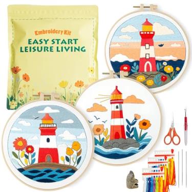 Imagem de Culberta Kit de bordado para crianças, conjunto de artesanato para iniciantes em ponto cruz com tutoriais em vídeo HD, materiais de arte DIY feitos à mão para presentes (padrão 11)