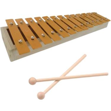 Imagem de summvox 13 teclas de xilofone Glockenspiel bonito instrumento musical portátil de ritmo de percussão com 2 marretas para iniciantes e educação musical