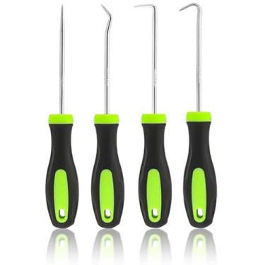 Imagem de Conjunto de 4 ferramentas de picareta e gancho, remoção de extrator de ganchos, kit de reparo de trava de carro para vedação de óleo de carro, ferramenta afiada mecânica