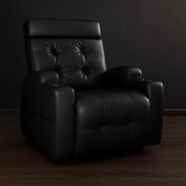 Imagem de Poltrona Do Papai Reclinável Automática Com Usb e Porta Copos Cherokee (Preto Onix)