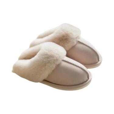 Imagem de Chinelo de Inverno Feminino Quente - Pele Sintética com Interior de Pe