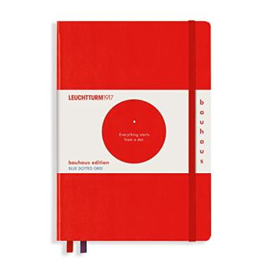 Imagem de LEUCHTTURM1917 - Caderno de capa dura pontilhado médio A5 Bauhaus edição especial 251 páginas numeradas para escrever e escrever no diário (vermelho)